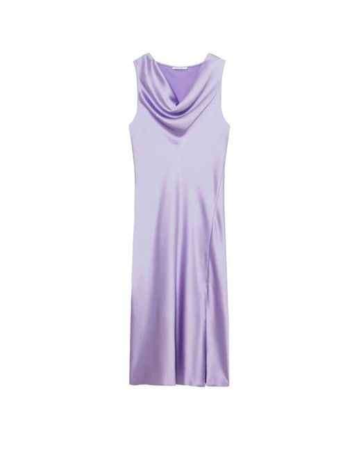 Patrizia Pepe Purple Satin Drop Kleid
