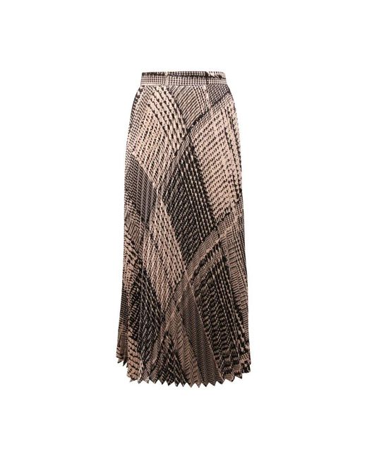 Twinset Brown Plissee Rock Made