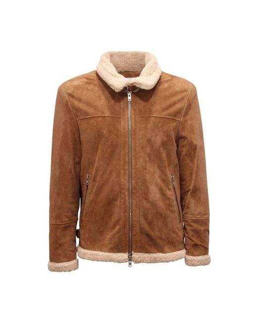Bully Shearling Jacke Modell 5562 in Brown für Herren