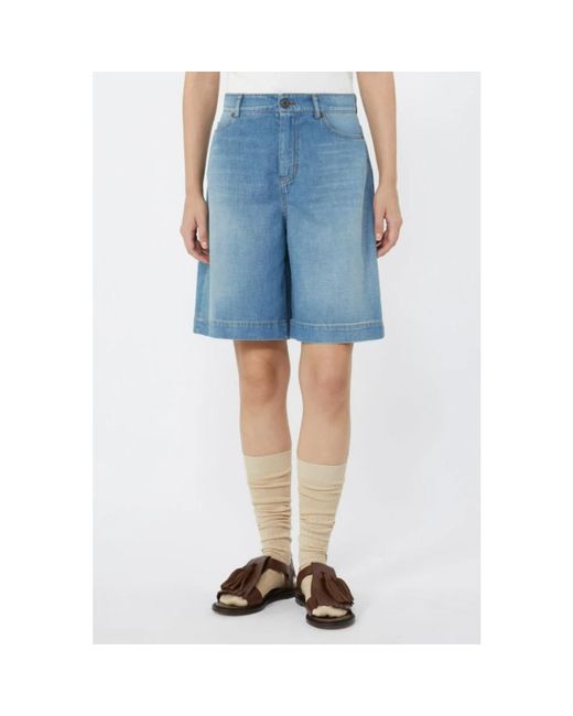 Weekend by Maxmara Blue Denim Shorts