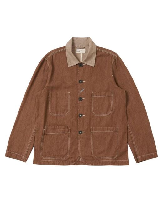 Universal Works Og Bakers Jacket in het Brown voor heren