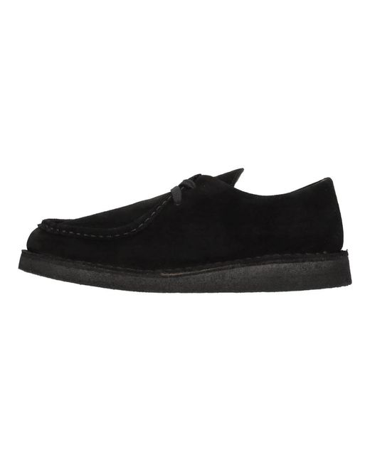 SELECTED Schoenen ,Zwart ,Suède Christian Suede Wedge Moc-Toe in het Black voor heren