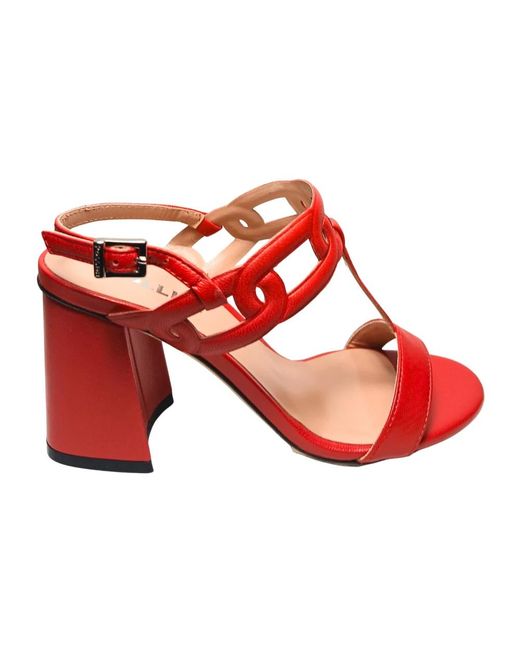 Pollini Red High Heel Sandals