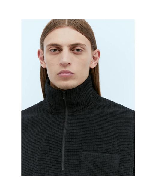 Engineered Garments Quarter-zip mock knit sweater in Black für Herren