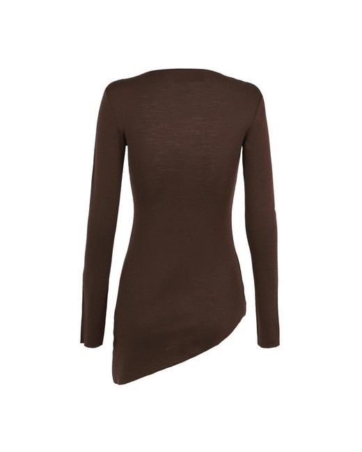 Cortana Brown Long Sleeve Tops