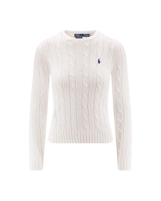 Round-Neck Knitwear di Polo Ralph Lauren in White