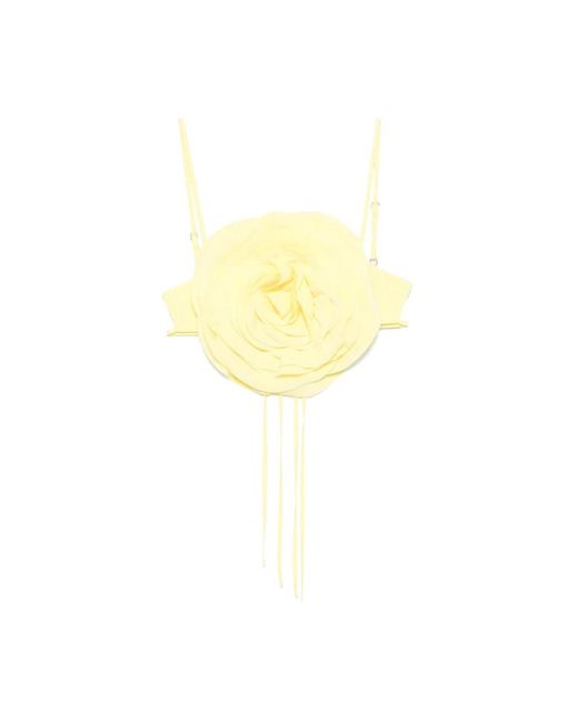 Sleeveless Tops Blumarine de color Yellow