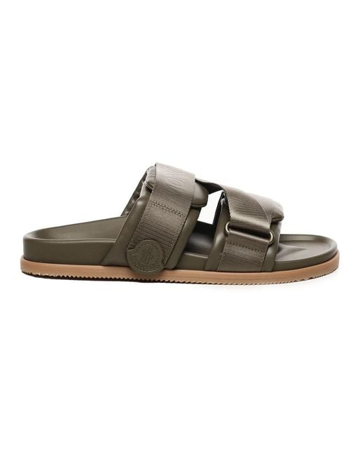 Moncler Brown Sliders for men