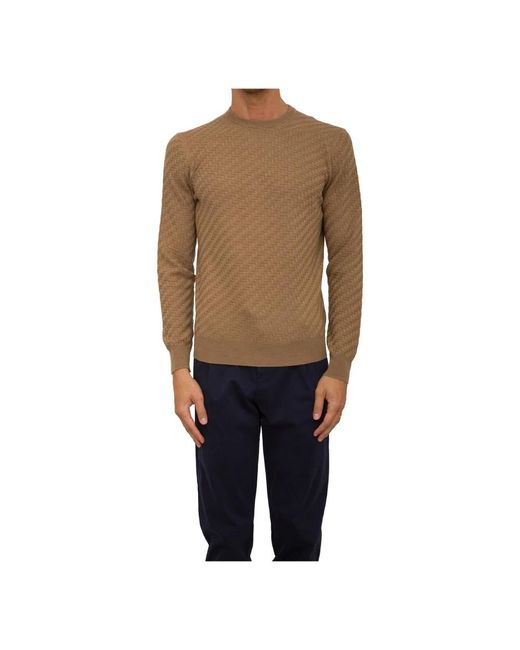 Corneliani Natural Round-Neck Knitwear for men