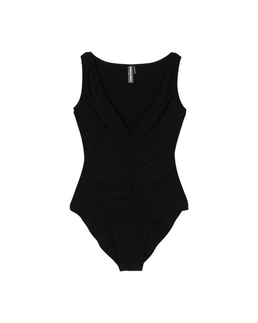 Norma Kamali Zwarte Top Met Twist Aan De Voorkant in het Black