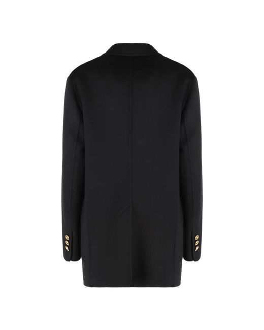 Versace Black Double-Breasted Coats