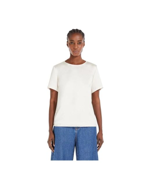Weekend by Maxmara Natural Bluse Aus Satin Und Jersey