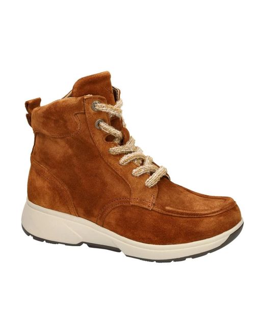 Xsensible Schoenen ,Bruin ,Leer Stretchwalker Romagna in het Brown