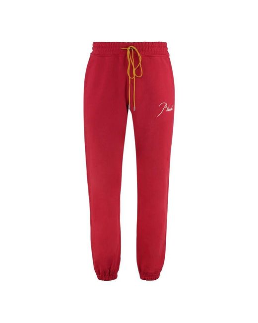 Rhude Baumwoll-trainingshose mit logo-detail in Red für Herren