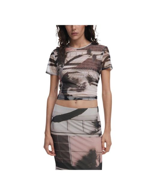 T-Shirts Desigual de color Brown