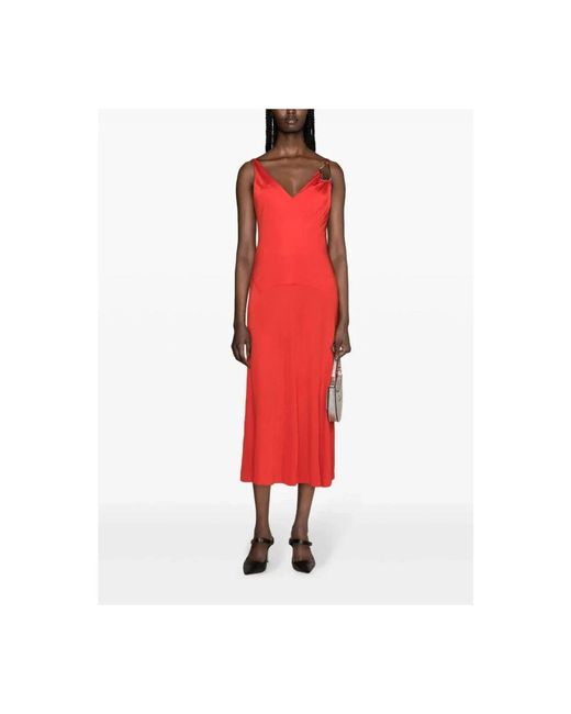 Midi Dresses di Lanvin in Red