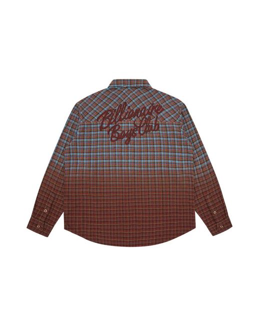 BBCICECREAM Script Dip Dye Check Shirt in het Brown voor heren