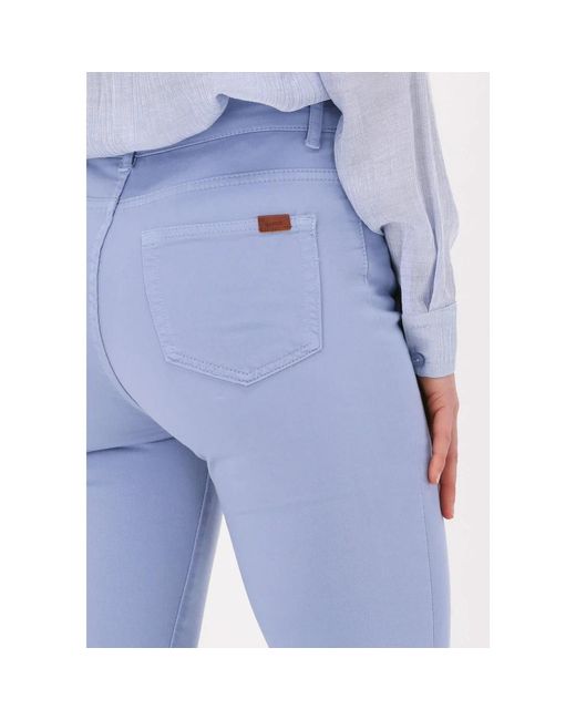 Simplee Jeans ,Paars ,Denim Stretch Skinny Jeans in het Blue