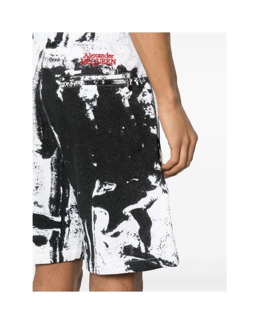 Alexander McQueen Shorts Met Verfspatten in het Multicolor voor heren