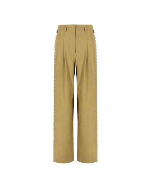 Essentiel Antwerp Wijde Broek Met Versieringen in het Natural