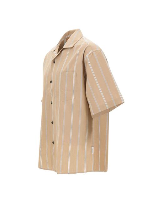 Paolo Pecora Natural Short Sleeve Shirts for men