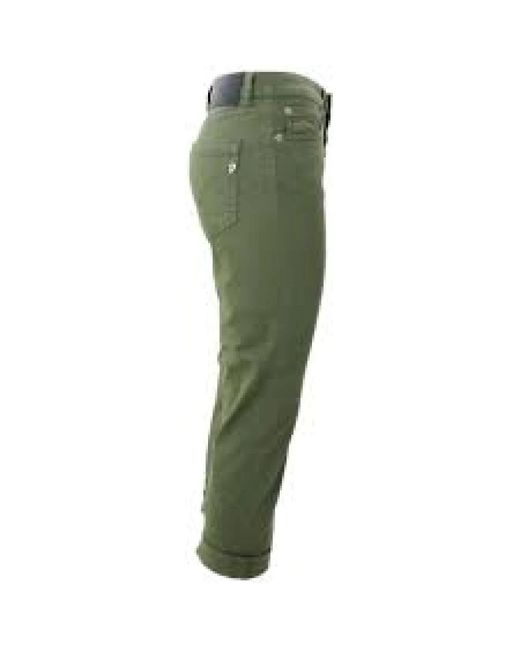 Dondup Green Cropped Trousers