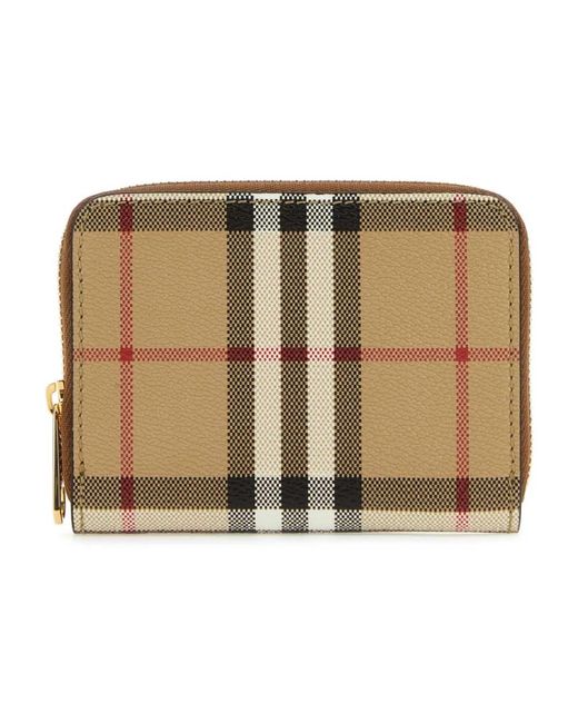 Burberry Geprinte E-Canvas Portemonnee in het Green