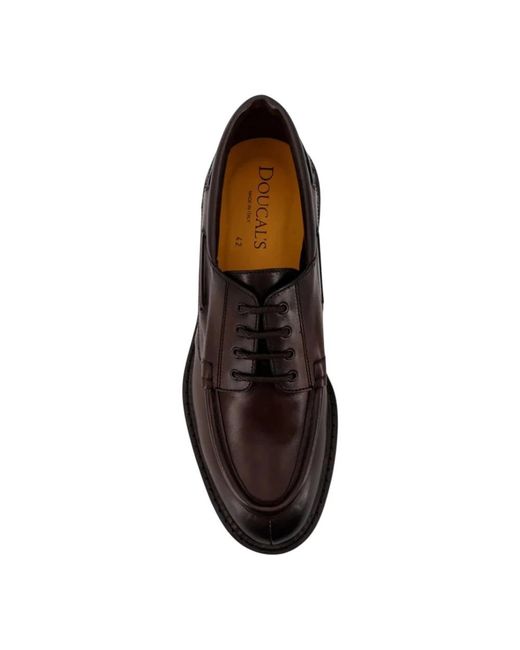 Doucal's Black Laced Shoes for men