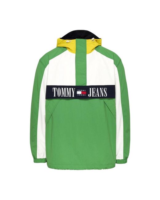 Tommy Hilfiger Jassen ,Groen ,Chicago Oversized Jas Groen/Wit in het Green voor heren