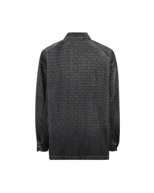 Balenciaga Gray Denim Shirts for men