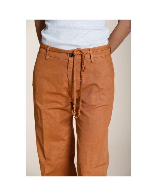 Mason's Brown Straight Trousers