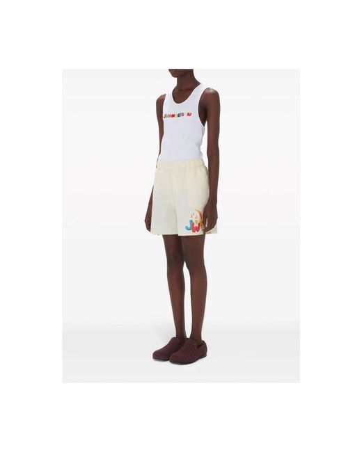 J.W. Anderson White Embroidered Logo Tank Top