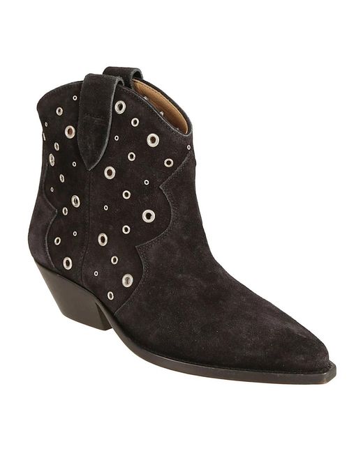 Isabel Marant Black Cowboy & Biker Boots