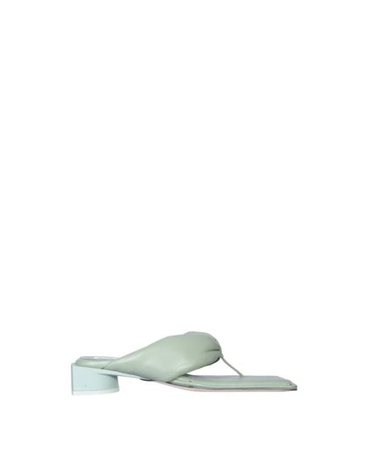 Miista Green Flip Flops