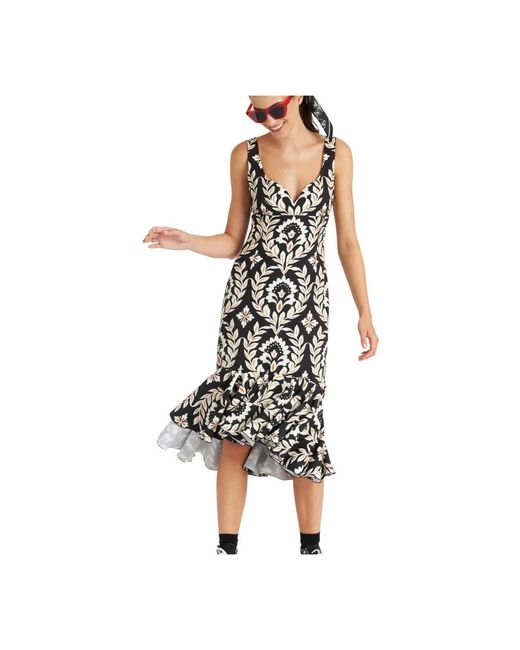LaDoubleJ Kleedjes ,Veelkleurig ,Polyester Baia Party Dress in het White