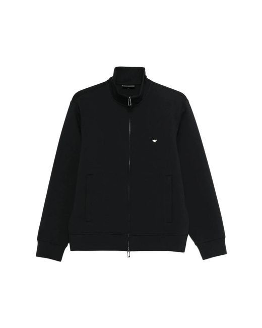Emporio Armani Black Zip-Throughs for men