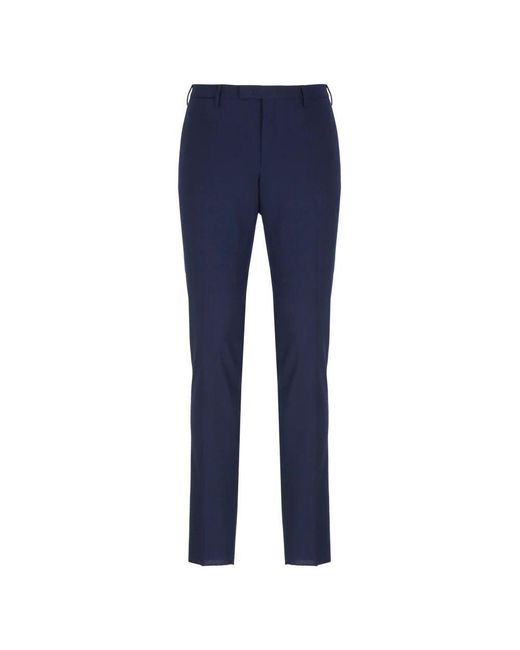 PT Torino Blaue Woll-Skinny-Fit-Hose in Blue für Herren