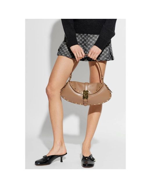 Ganni Natural Shoulder Bags