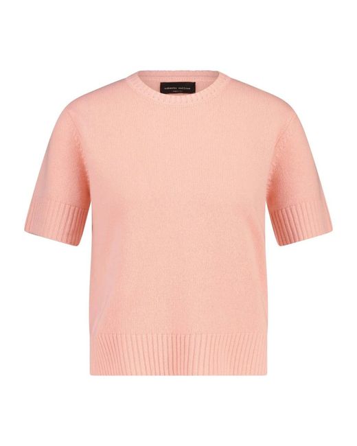 Roberto Collina Pink Round-Neck Knitwear