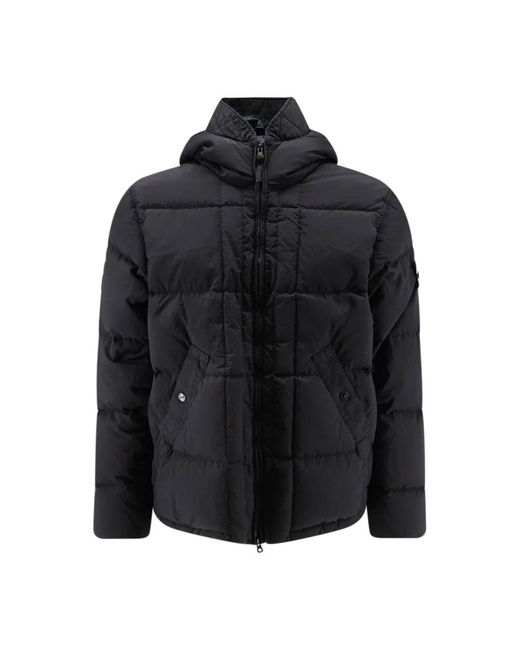 Stone Island Nylon Metal Down Jacket in het Black voor heren