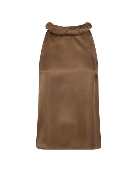 Loulou de Saison Brown Sleeveless Tops