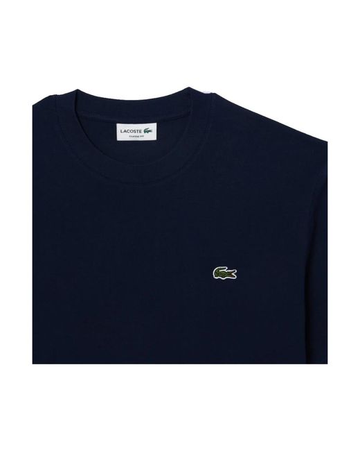 Lacoste Blau baumwoll t-shirt,klassisches t-shirt mit kurzen ärmeln in Blue für Herren