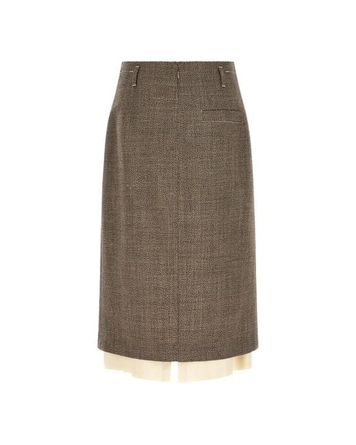 Tela Brown Midi Skirts