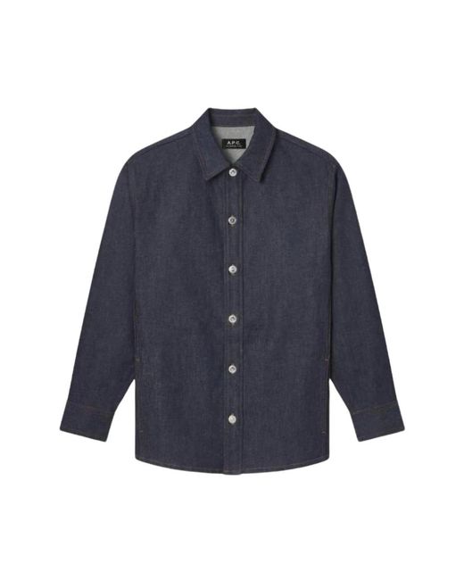 A.P.C. Blue Denim Shirts for men