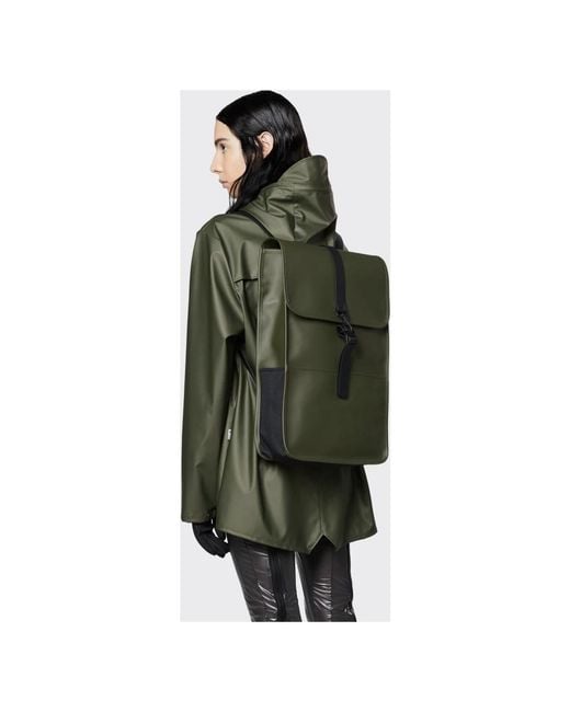 Rains Green Backpacks