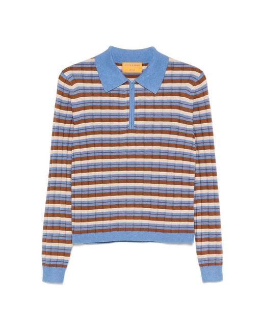 Guest In Residence Blue Round-Neck Knitwear