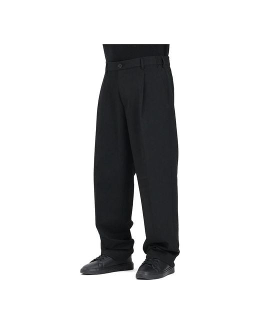 SELECTED Black Wide Trousers for men