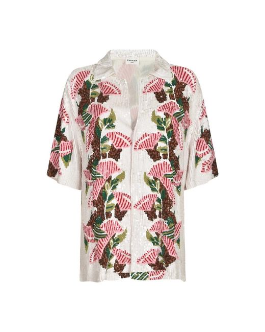 P.A.R.O.S.H. P.A.R.O..H. ,Overhemden ,Veelkleurig ,Blouse in het Pink