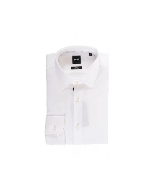 Boss White Formal Shirts for men