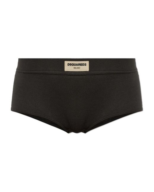 DSquared² Ondergoed ,Bruin ,Logo Boxers in het Black